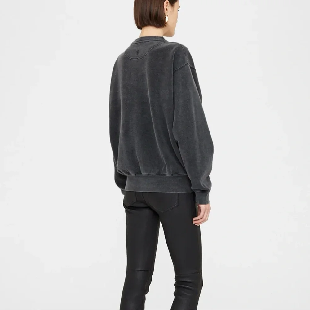 Anine Bing Ramona Sweatshirt in Washed Black MEDIUM - Picture 2 of 4